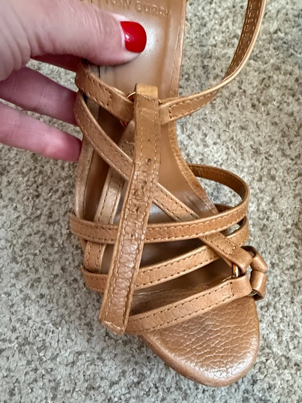 Tory Burch Strappy Sandals in “Royal Tan”, 8 - Picture 2 of 14